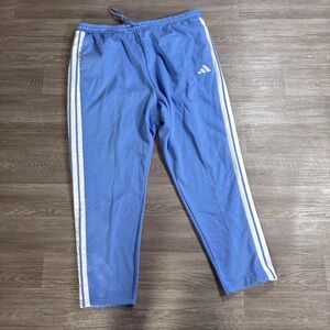 Adidas Mens Essentials 3-Stripes Fleece Pants Blue Fusion White 3XLT‎ JX0752